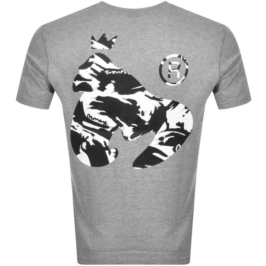 Alternative Image for ProductMoney Crew Neck Camo Logo T Shirt Grey2